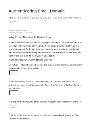 EmailDomainAuthentication