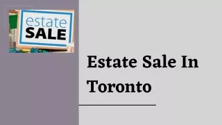 estate sale in toronto