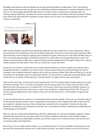 How to Start a Webcam Business enterprise - The Threats and Myths