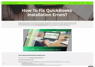 How To Fix QuickBooks Desktop Installation Errors