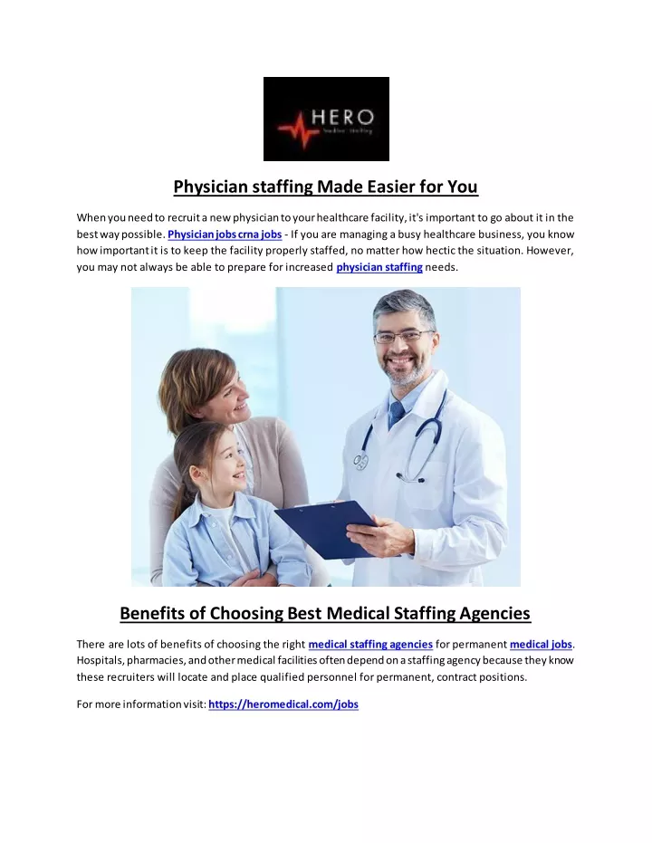 physician staffing made easier for you