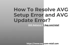 how to resolve avg setup error and avg update