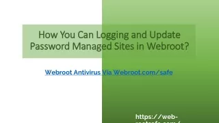 how you can logging and update password managed