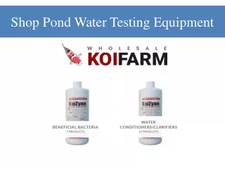 shop pond water testing equipment