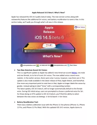 apple r eleased 14 5 beta 6 what s new