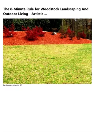 the 8 minute rule for woodstock landscaping