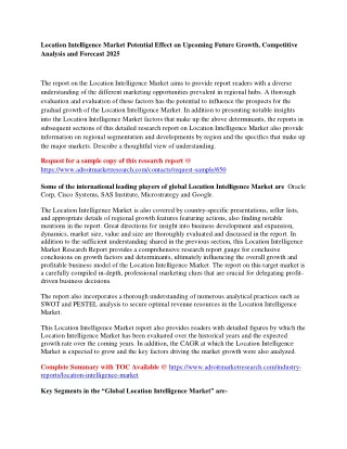 location intelligence market potential effect