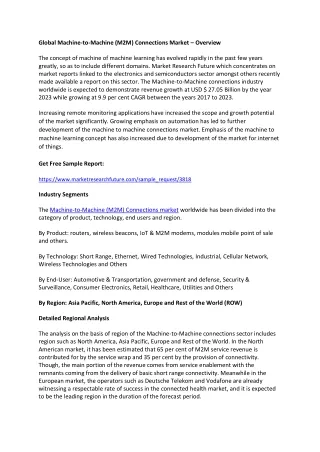 global machine to machine m2m connections market