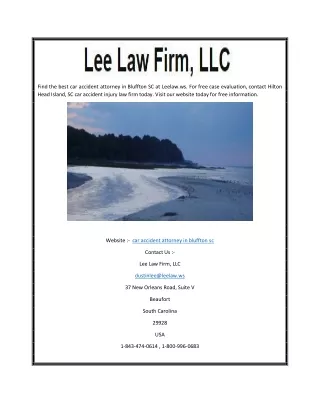 Car Accident Attorney in Bluffton SC | Leelaw.ws