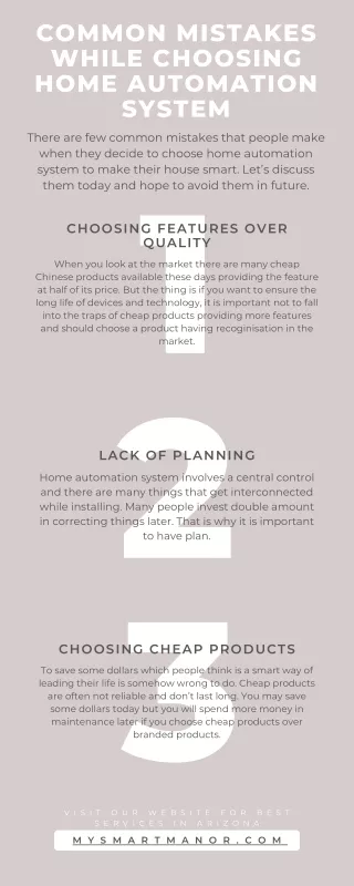 Common Mistakes While Choosing Home Automation System