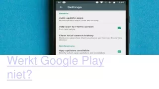 werkt google play niet