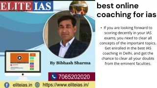 best online coaching for ias