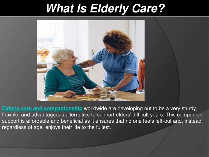 what is elderly care