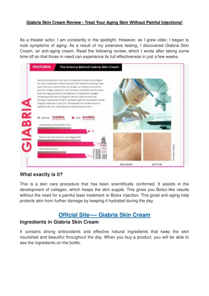 giabria skin cream review treat your aging skin