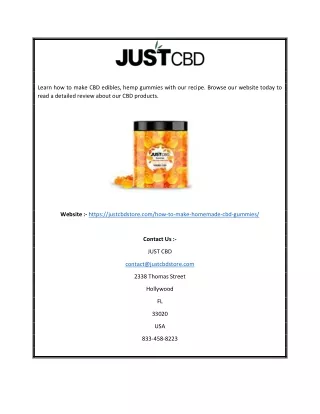 learn how to make cbd edibles hemp gummies with