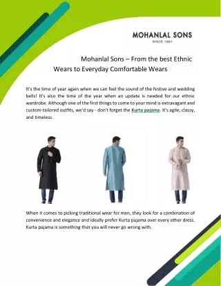 mohanlal sons from the best ethnic wears