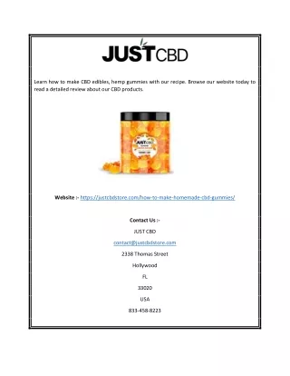 learn how to make cbd edibles hemp gummies with