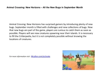 "Animal Crossing: New Horizons – All the New Bugs in September Month "