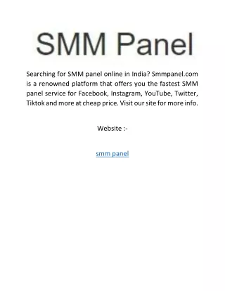 searching for smm panel online in india smmpanel