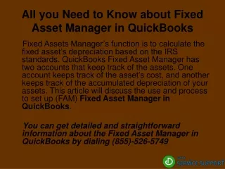 all you need to know about fixed asset manager