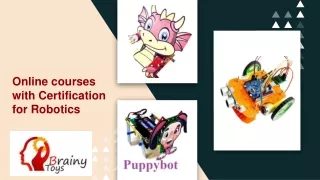 Online Courses with Certification for Robotics - Brainy Toys - Online Robotic Courses for Kids