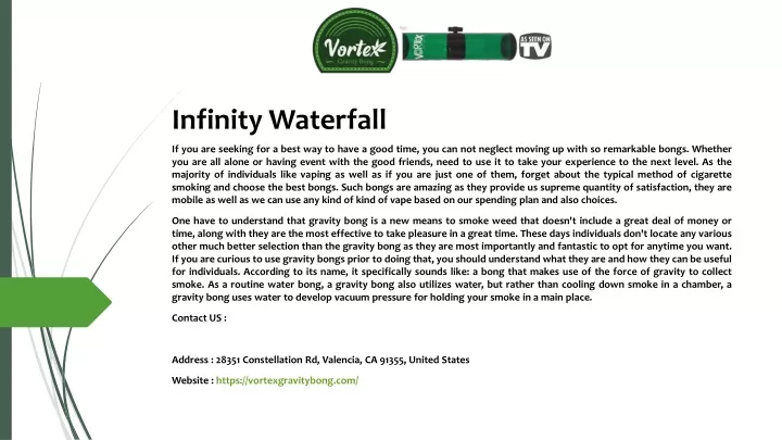 infinity waterfall