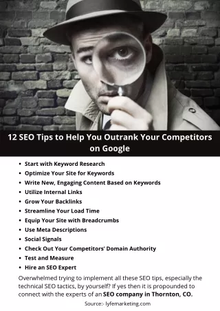 12 seo tips to help you outrank your competitors