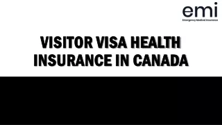 Visitor Visa Health Insurance in Canada