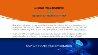 s 4 hana implementation