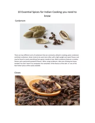 10 essential spices for indian cooking you need