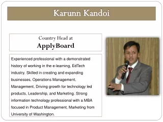 Karunn Kandoi - ApplyBoard Country Head