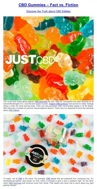 cbd gummies fact vs fiction