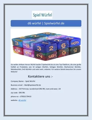 d6 w rfel spielw rfel de