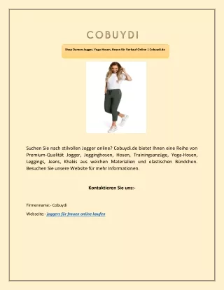 Shop Damen-Jogger, Yoga-Hosen, Hosen für Verkauf Online | Cobuydi.de