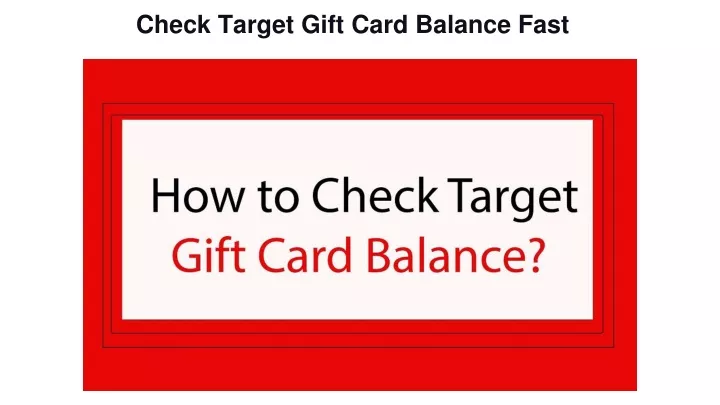 check target gift card balance fast