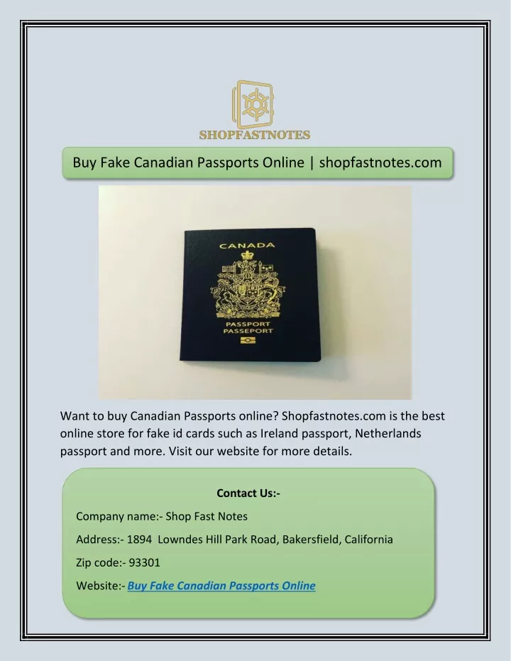 Ppt Buy Fake Canadian Passports Online Powerpoint Presentation Id10442609 9053