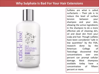 why sulphate is bad for your hair extensions