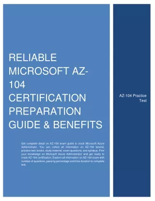 reliable microsoft az 104 certification