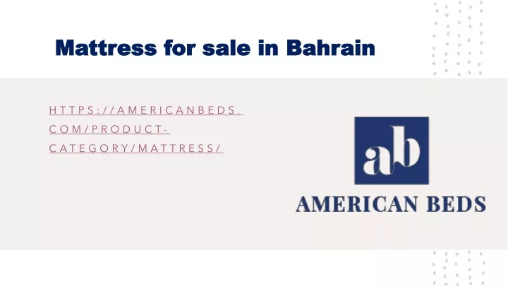 mattress for sale in bahrain
