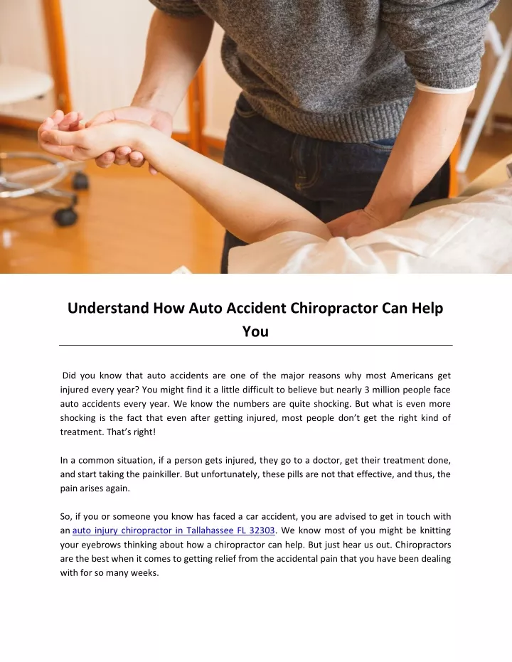understand how auto accident chiropractor