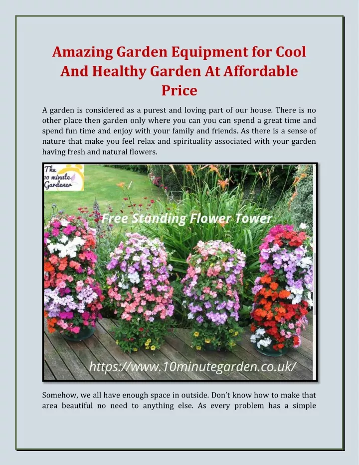 amazing garden equipment for cool and healthy