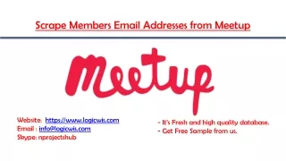 scrape members email addresses from meetup