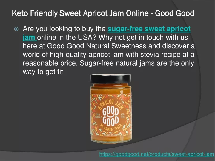 keto keto friendly sweet apricot jam online
