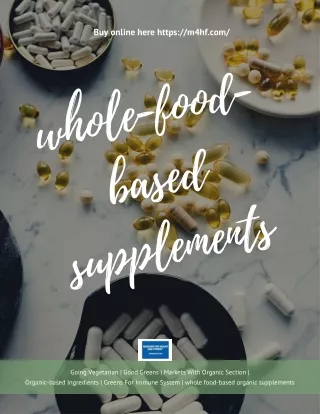 Buy online Whole-Food Based nutrients supplements.