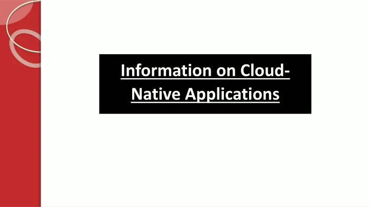 information on cloud native applications