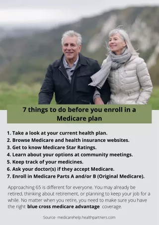 7 things to do before you enroll in a medicare