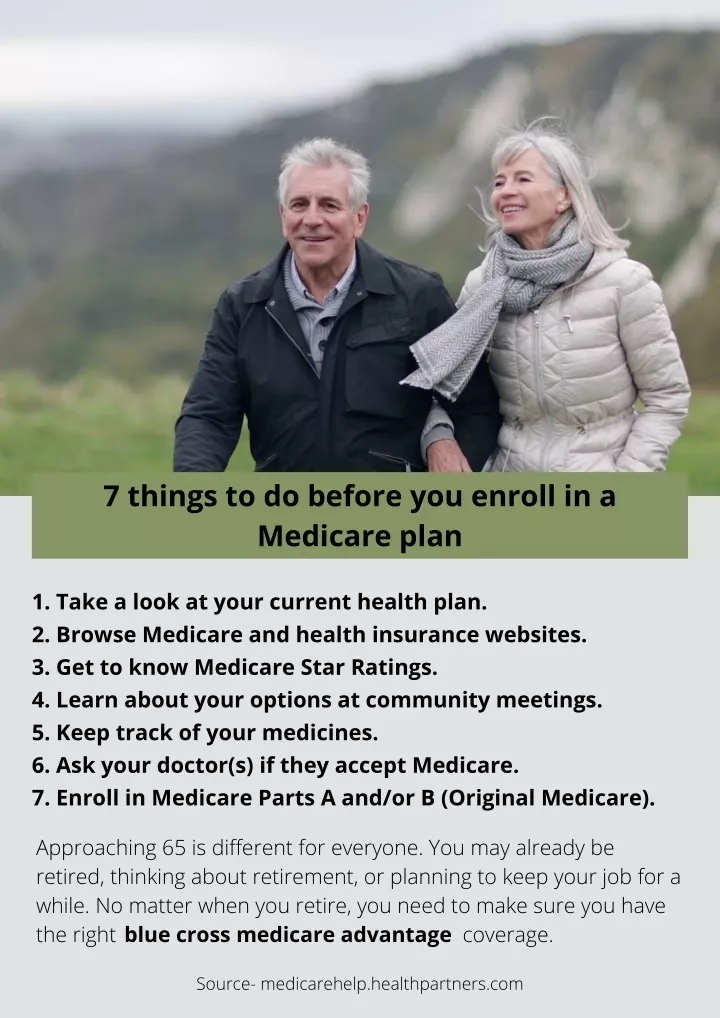 7 things to do before you enroll in a medicare
