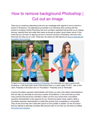 How to remove background Photoshop | Cut out an image