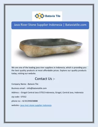 java river stone supplier indonesia bataviatile