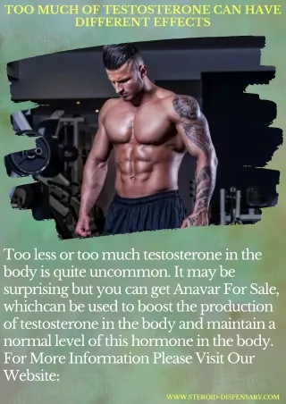 Too Much Of Testosterone Can Have Different Effects